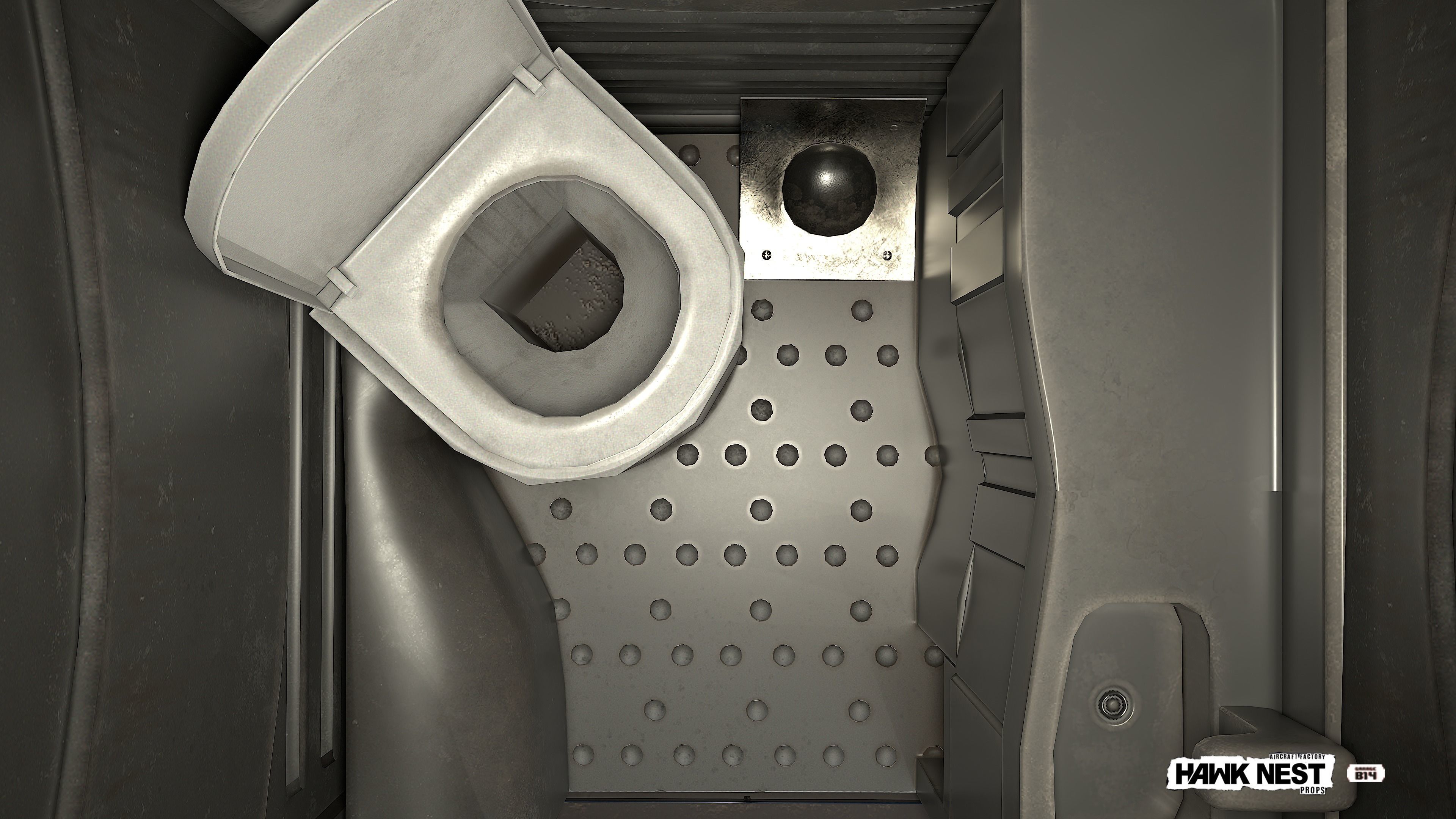 Portable Toilet Low-poly 3D model_8