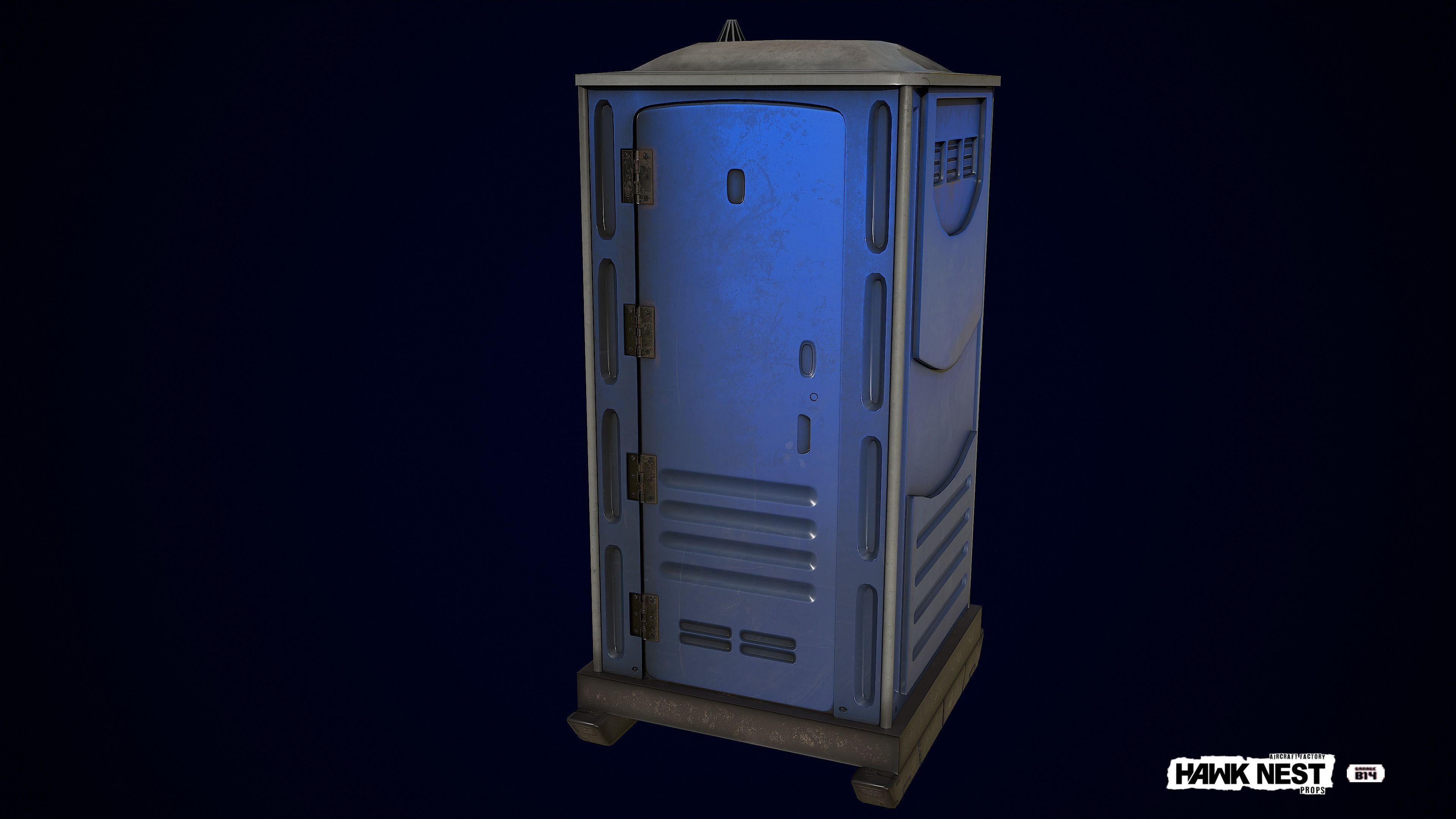 Portable Toilet Low-poly 3D model_5