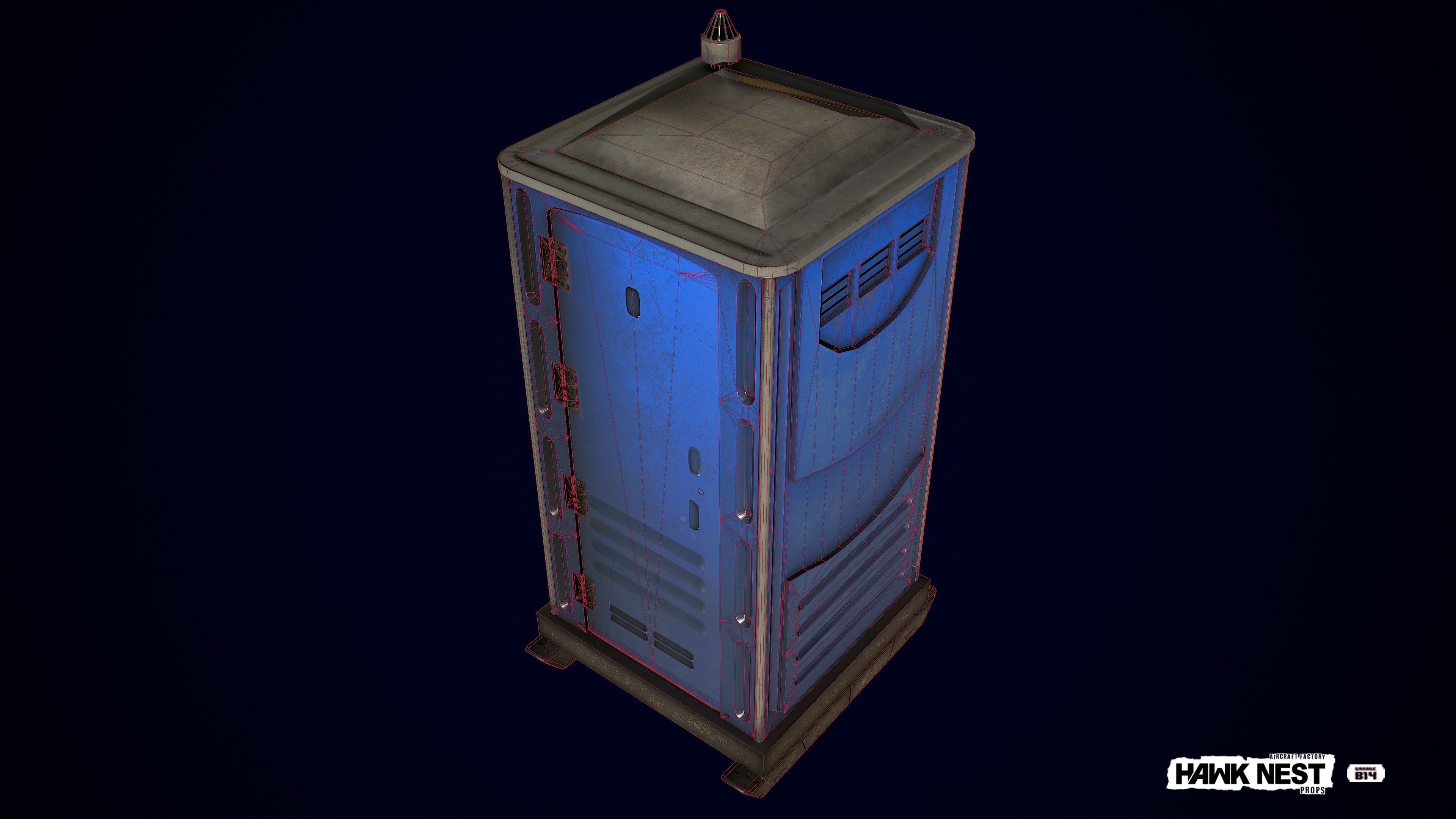 Portable Toilet Low-poly 3D model_10