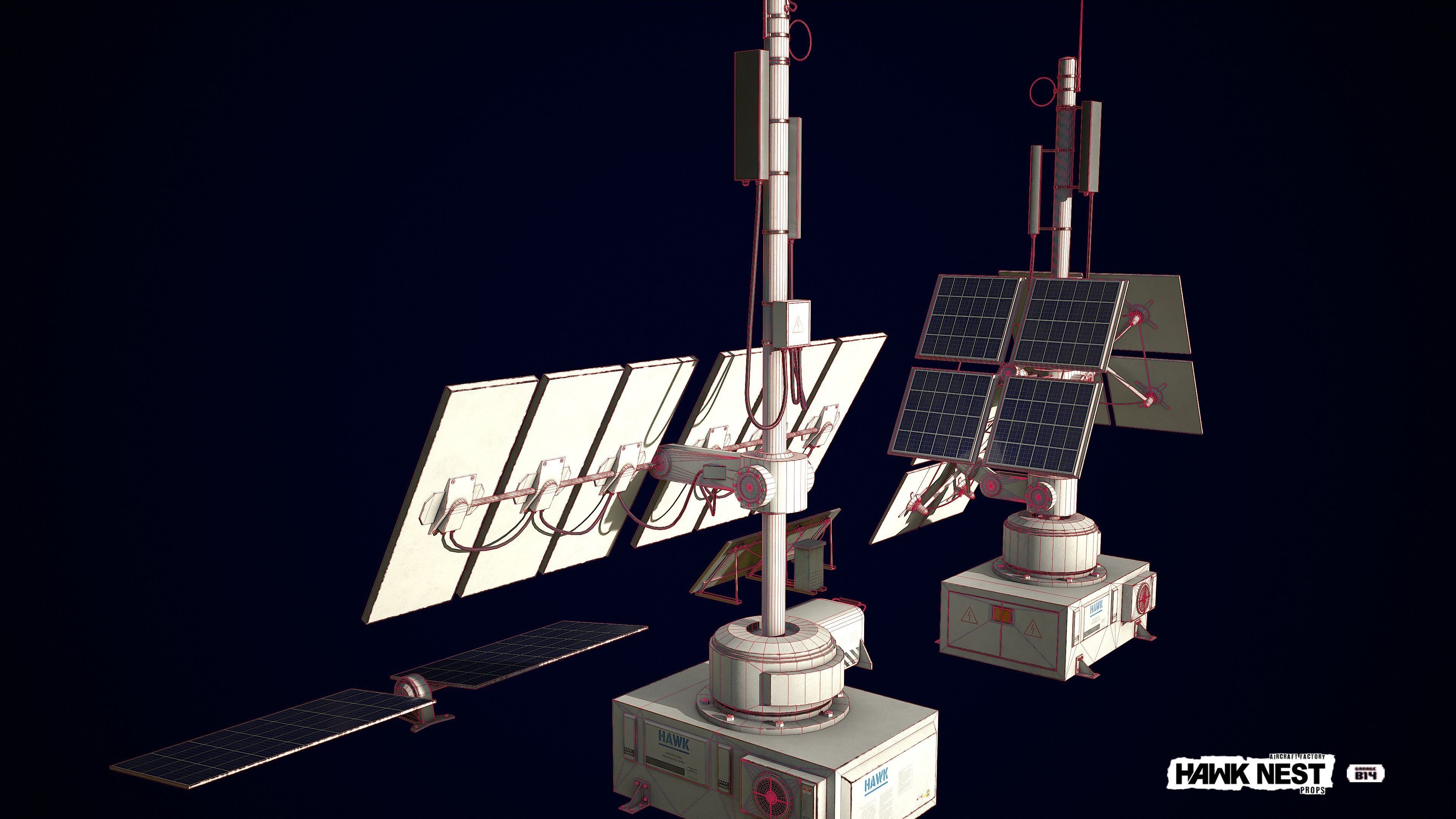 Solar Panel Collection Low-poly 3D model_12