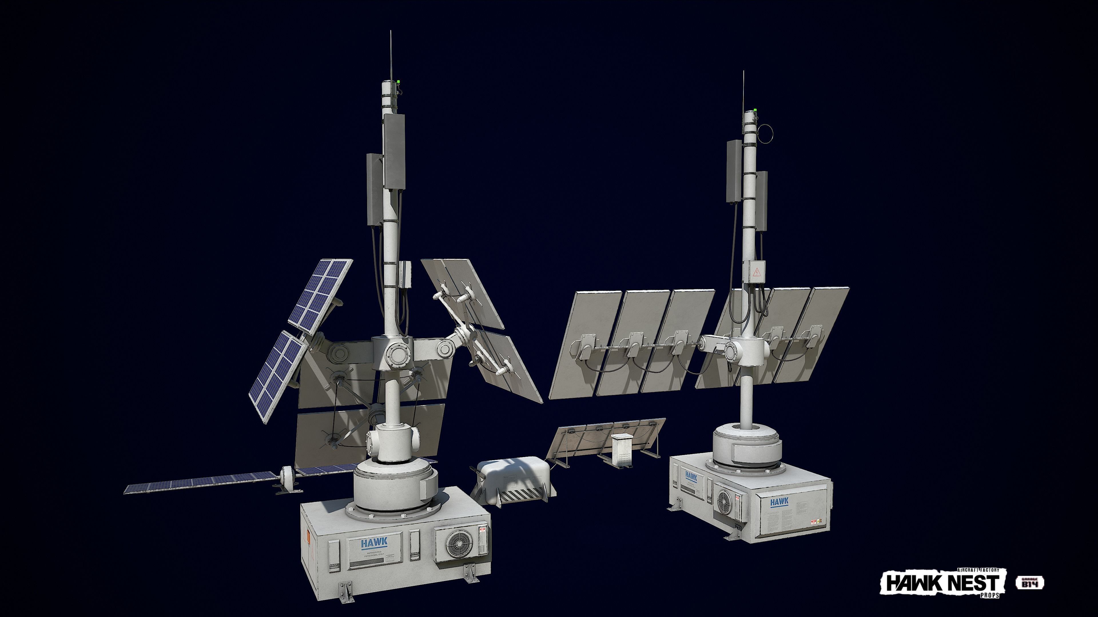 Solar Panel Collection Low-poly 3D model_2