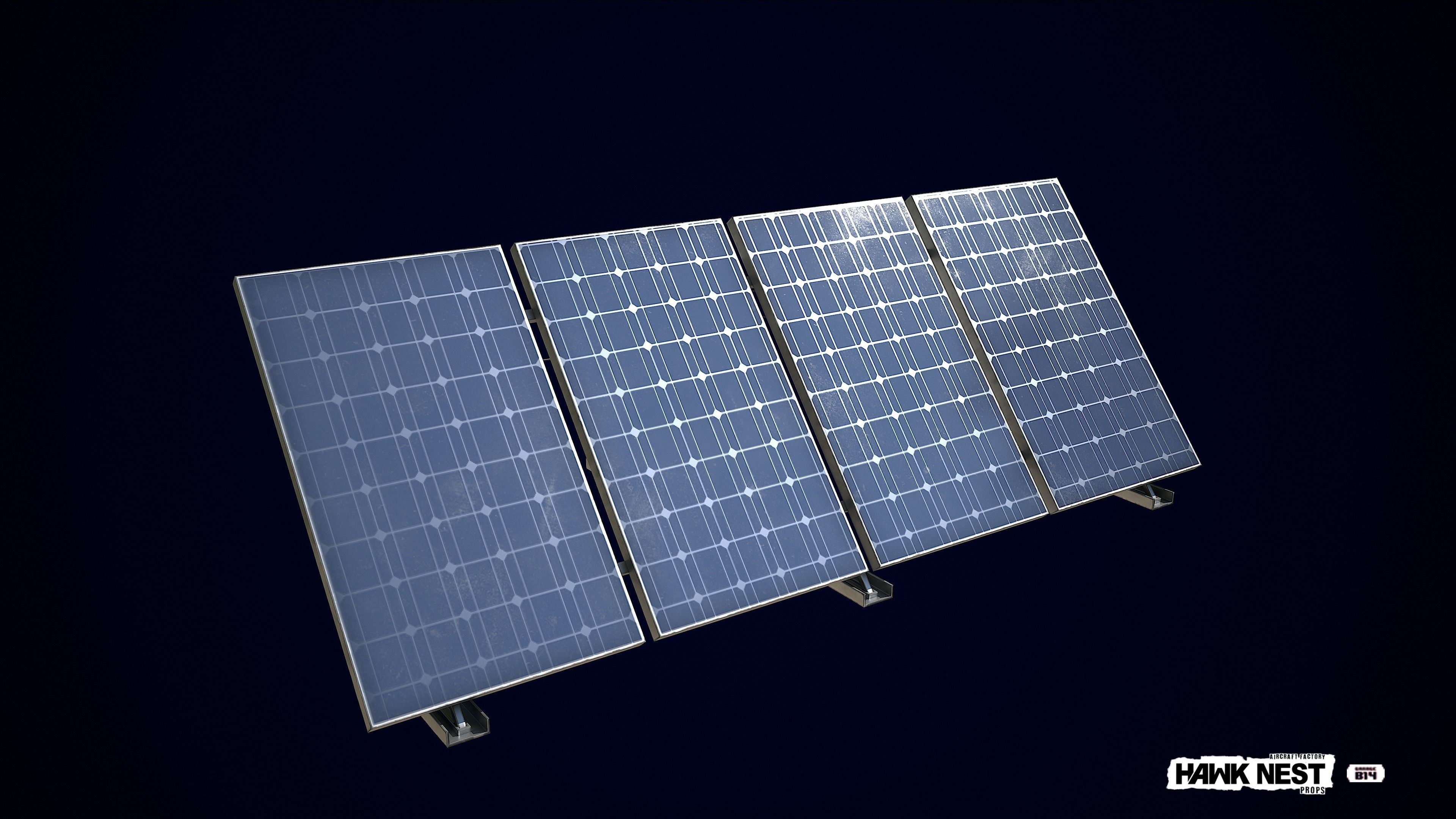Solar Panel Collection Low-poly 3D model_3