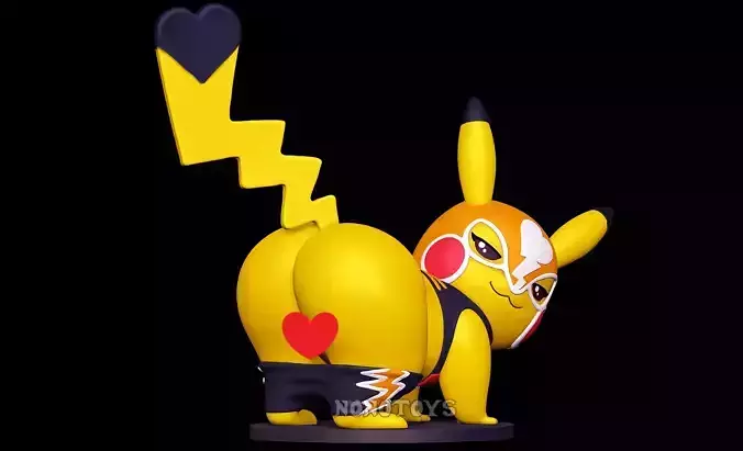 Pikachu Libre NSFW 3D print model