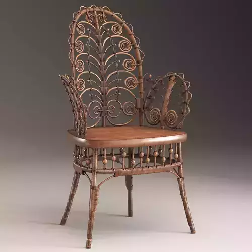 Victorian Wicker Chair Parlor C1890