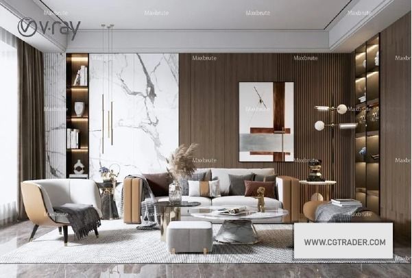 living room pack 18 model 3D model_15