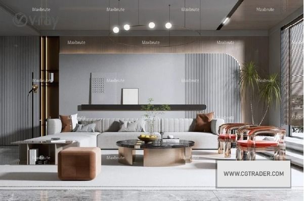 living room pack 18 model 3D model_11