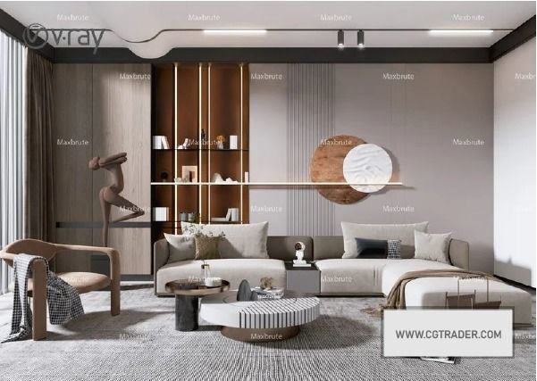 living room pack 18 model 3D model_14