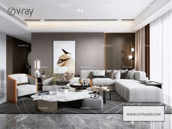 living room pack 18 model 3D model_2