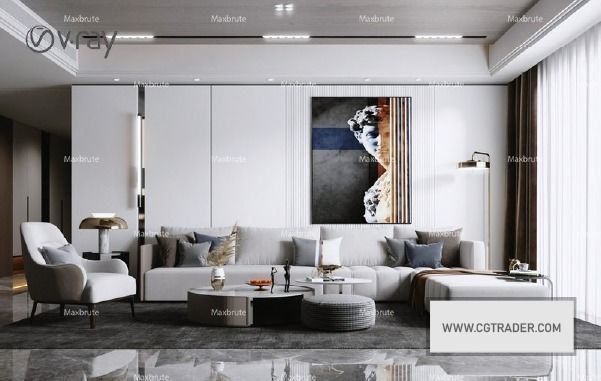 living room pack 18 model 3D model_12