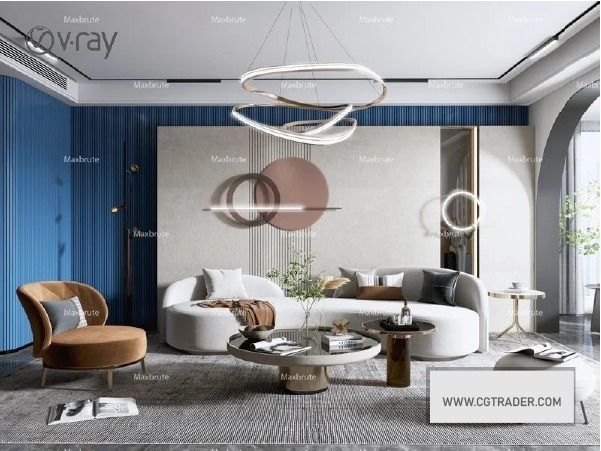 living room pack 18 model 3D model_13