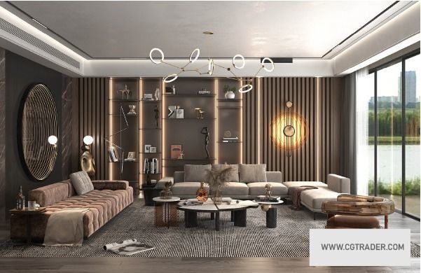 living room pack 18 model 3D model_17