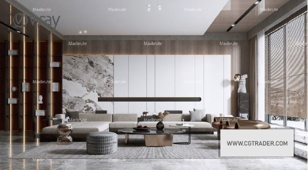 living room pack 18 model 3D model_10