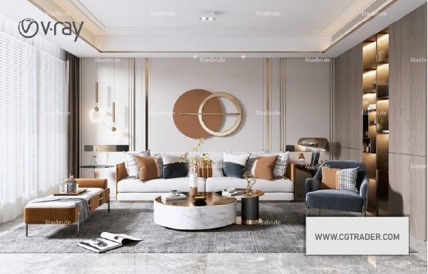 living room pack 18 model 3D model_3