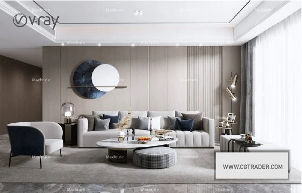 living room pack 18 model 3D model_5