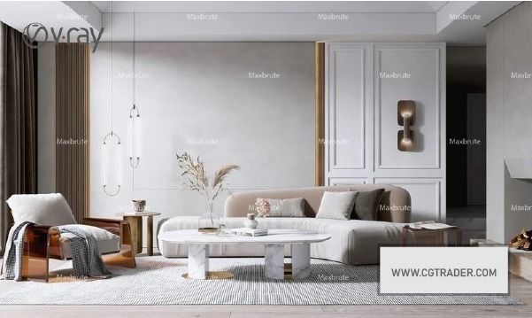 living room pack 18 model 3D model_4