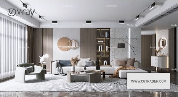 living room pack 18 model 3D model_8