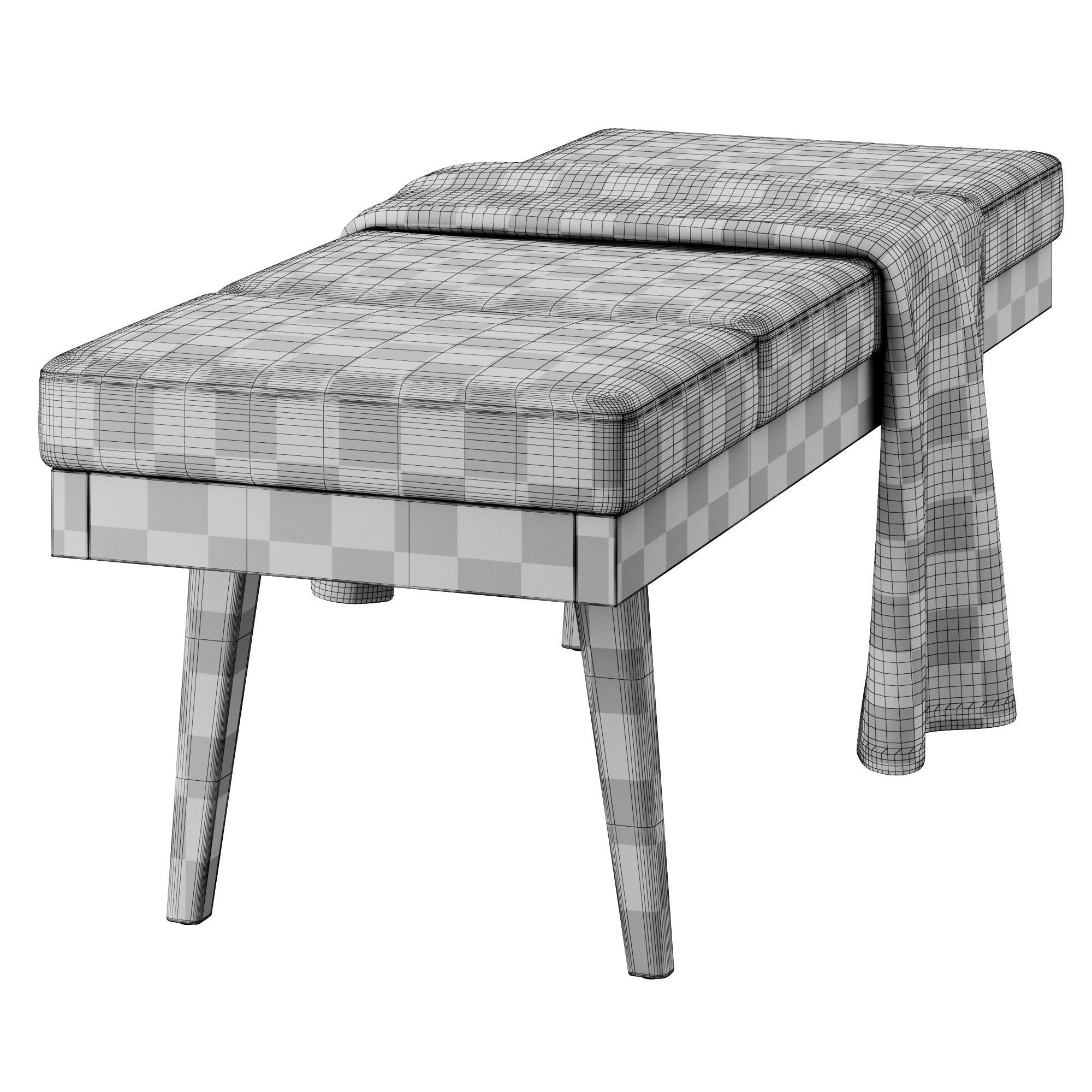 Larisa Bench by Baxton Studio 3D model_2