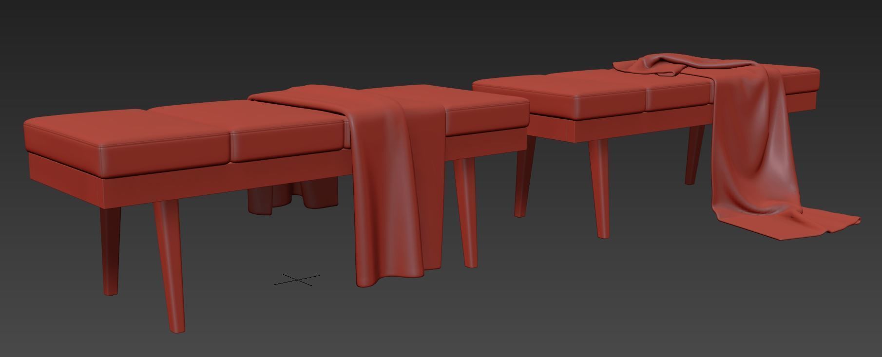 Larisa Bench by Baxton Studio 3D model_7