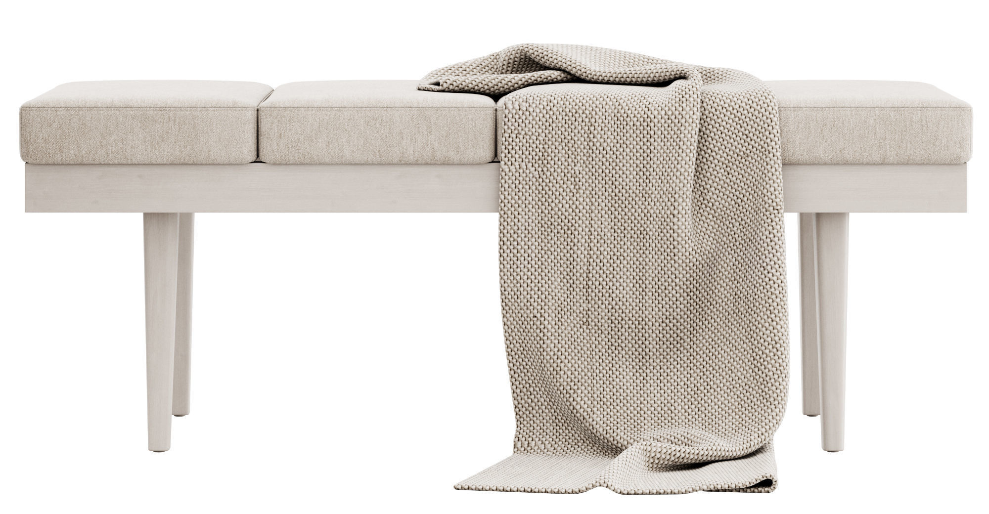 Larisa Bench by Baxton Studio 3D model_10