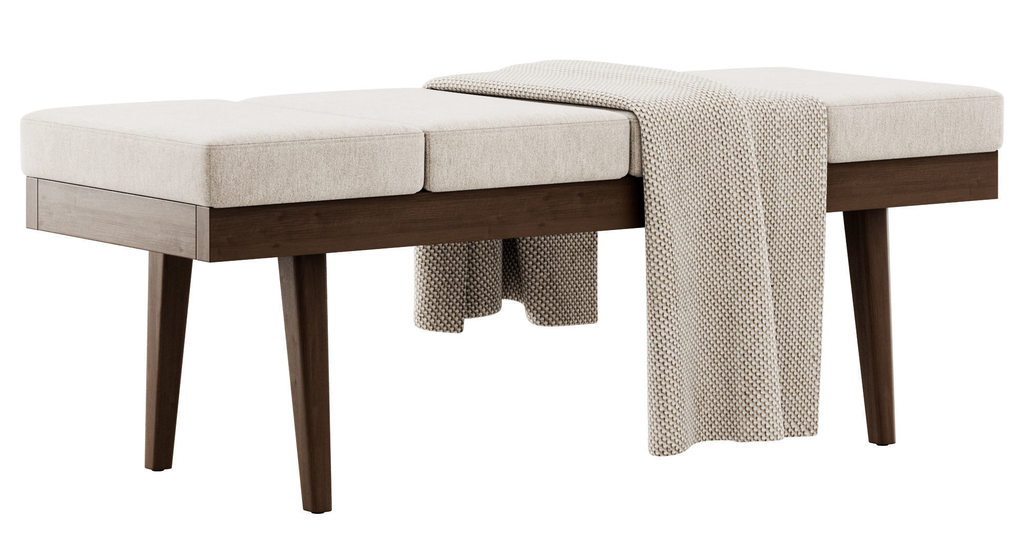 Larisa Bench by Baxton Studio 3D model_4