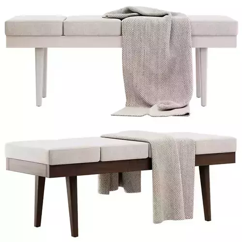 Larisa Bench by Baxton Studio 3D model