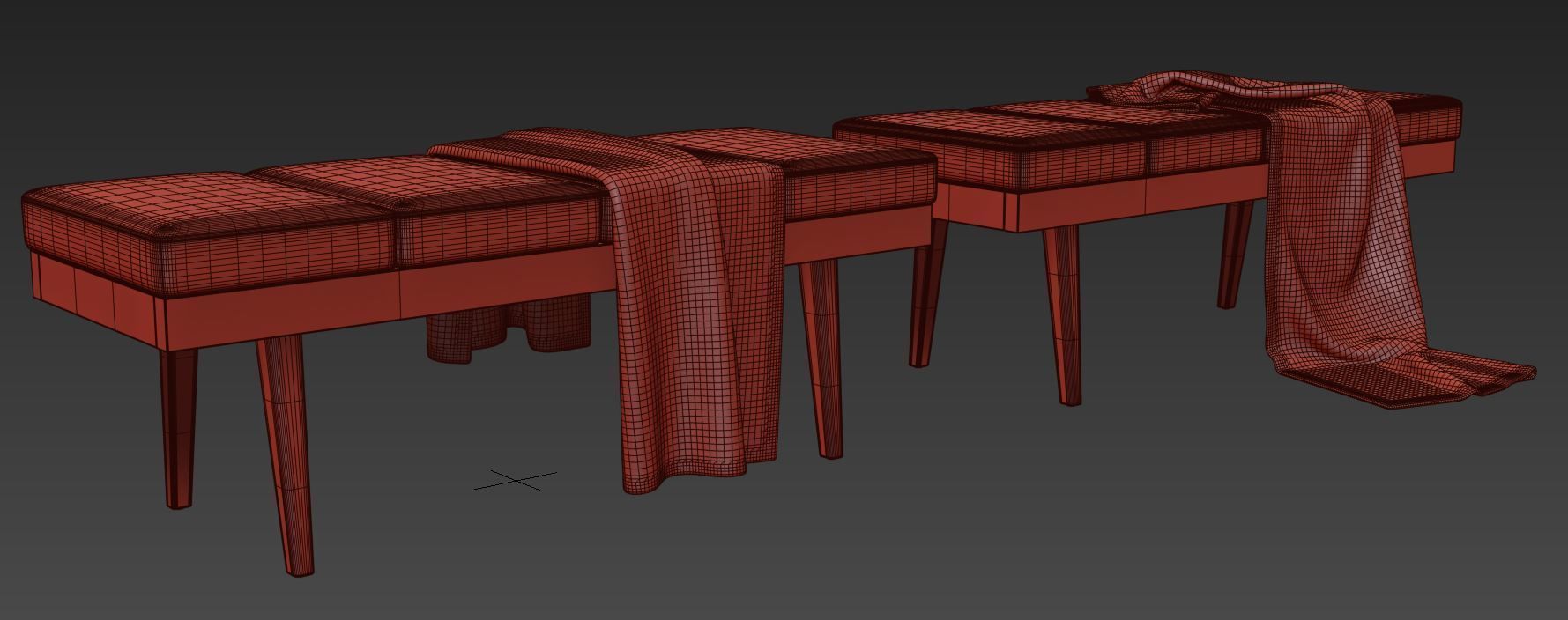Larisa Bench by Baxton Studio 3D model_8