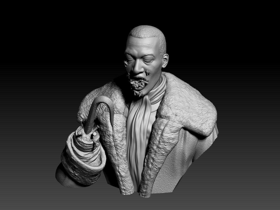 CANDYMAN BUST OBJ Printable 3D model 3D model_7