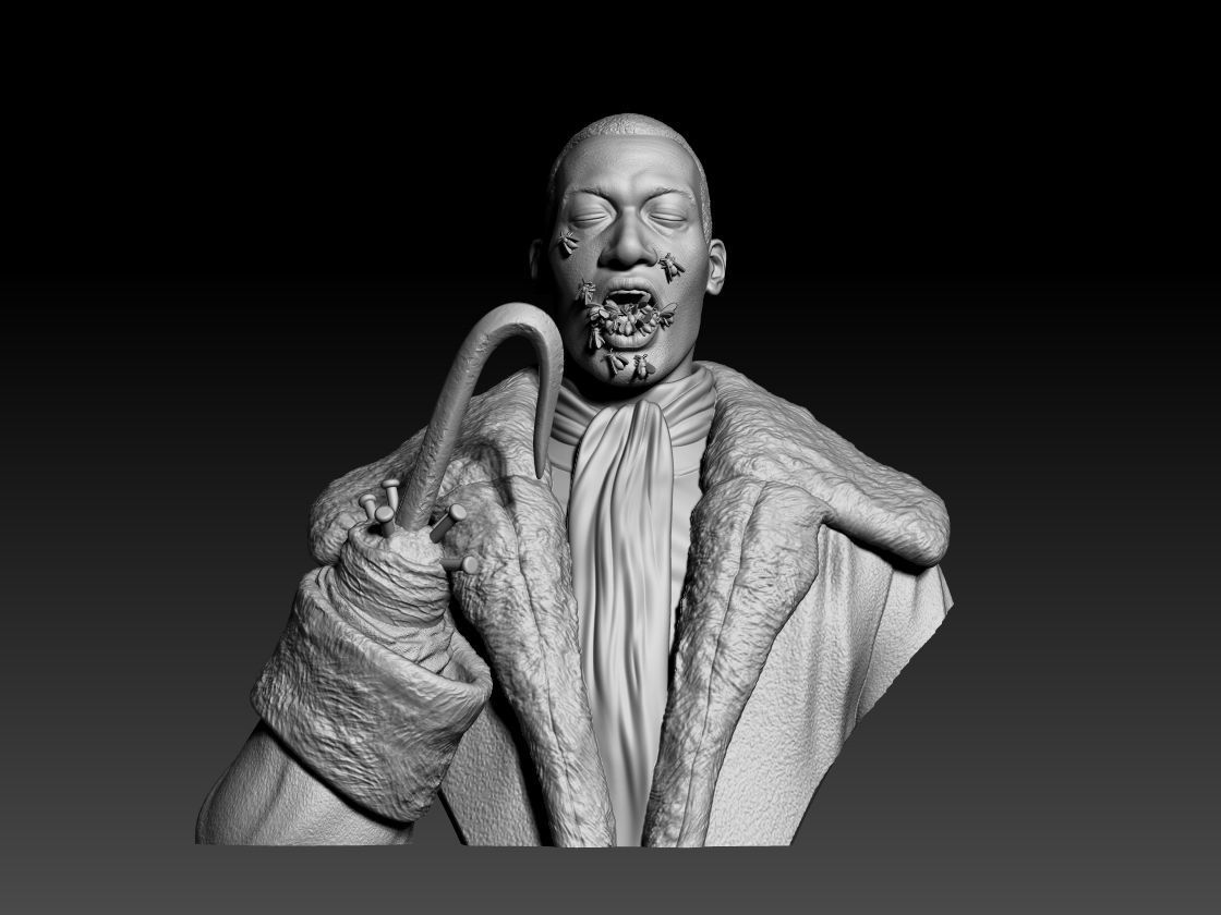 CANDYMAN BUST OBJ Printable 3D model 3D model_6