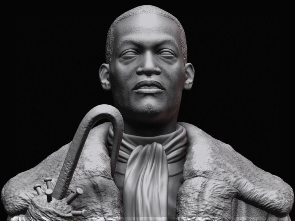 CANDYMAN BUST OBJ Printable 3D model 3D model_4