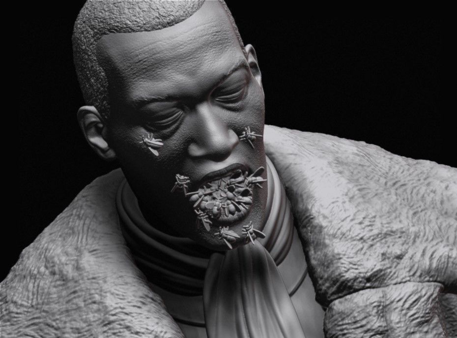 CANDYMAN BUST OBJ Printable 3D model 3D model_1