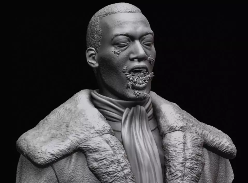 CANDYMAN BUST OBJ Printable 3D model 3D model_0