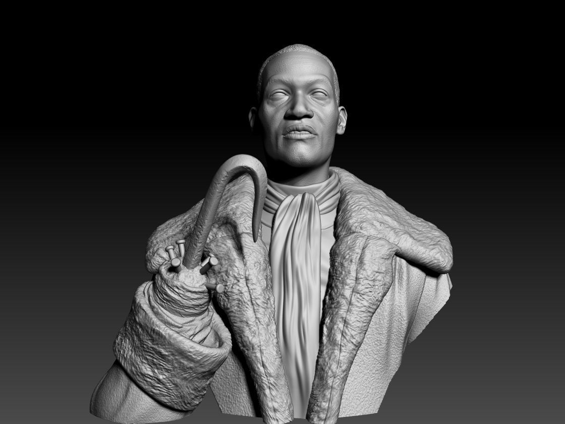 CANDYMAN BUST OBJ Printable 3D model 3D model_5