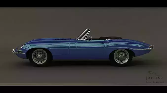 Jaguar EType Convertible 3D model 3D model