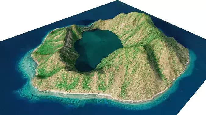 Satonda Island 3d Model Terrain 3D model