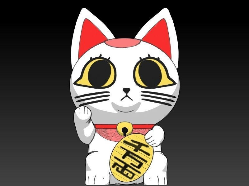 Turbo Granny Anime-Figur - Niedliche Weiße Katze Im Liegepose, 12cm PVC Statue