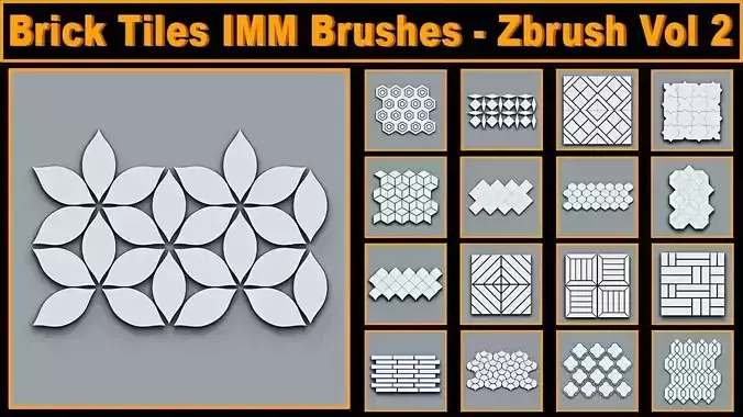 Brick Tiles IMM Brushes - Zbrush Vol 2