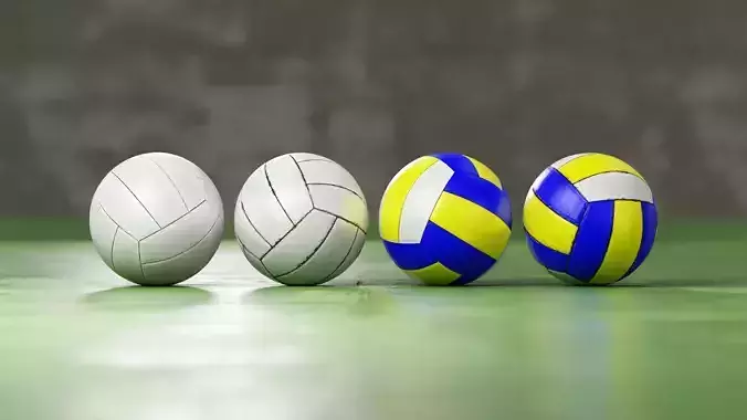 Volleyball set with 4 types material
