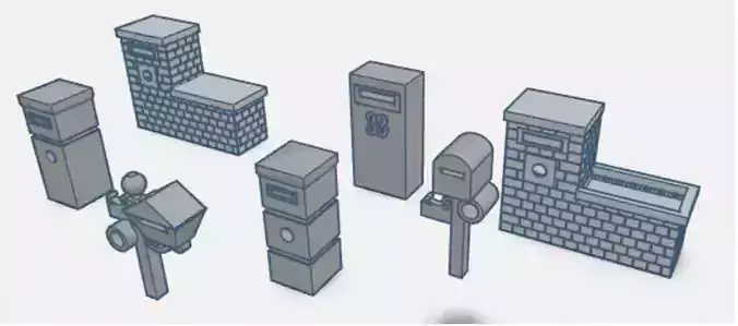 HO Scale Letter Boxes