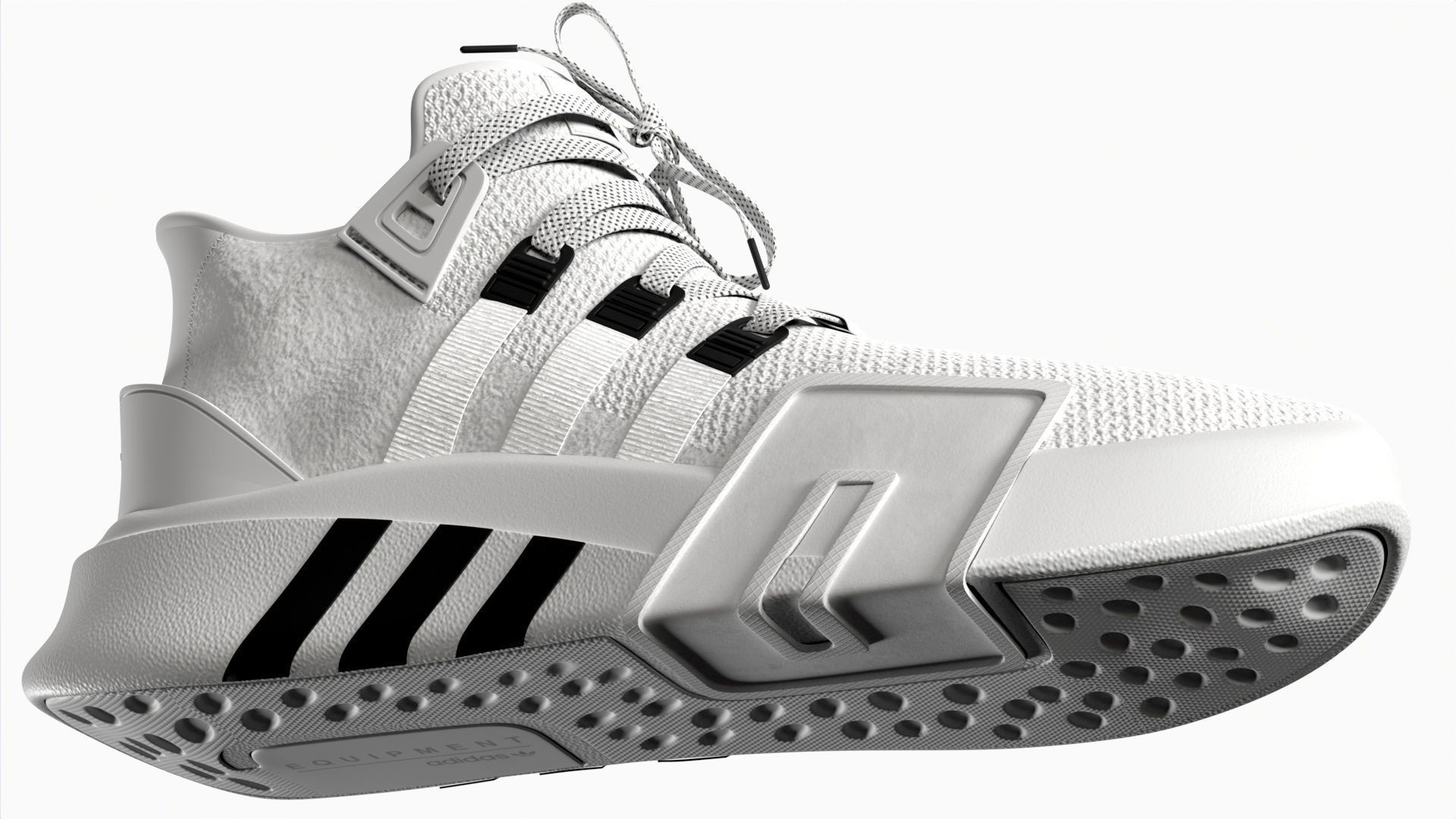 Adidas EQT Bask ADV White with 4K PBR Textures Low-poly 3D model_6