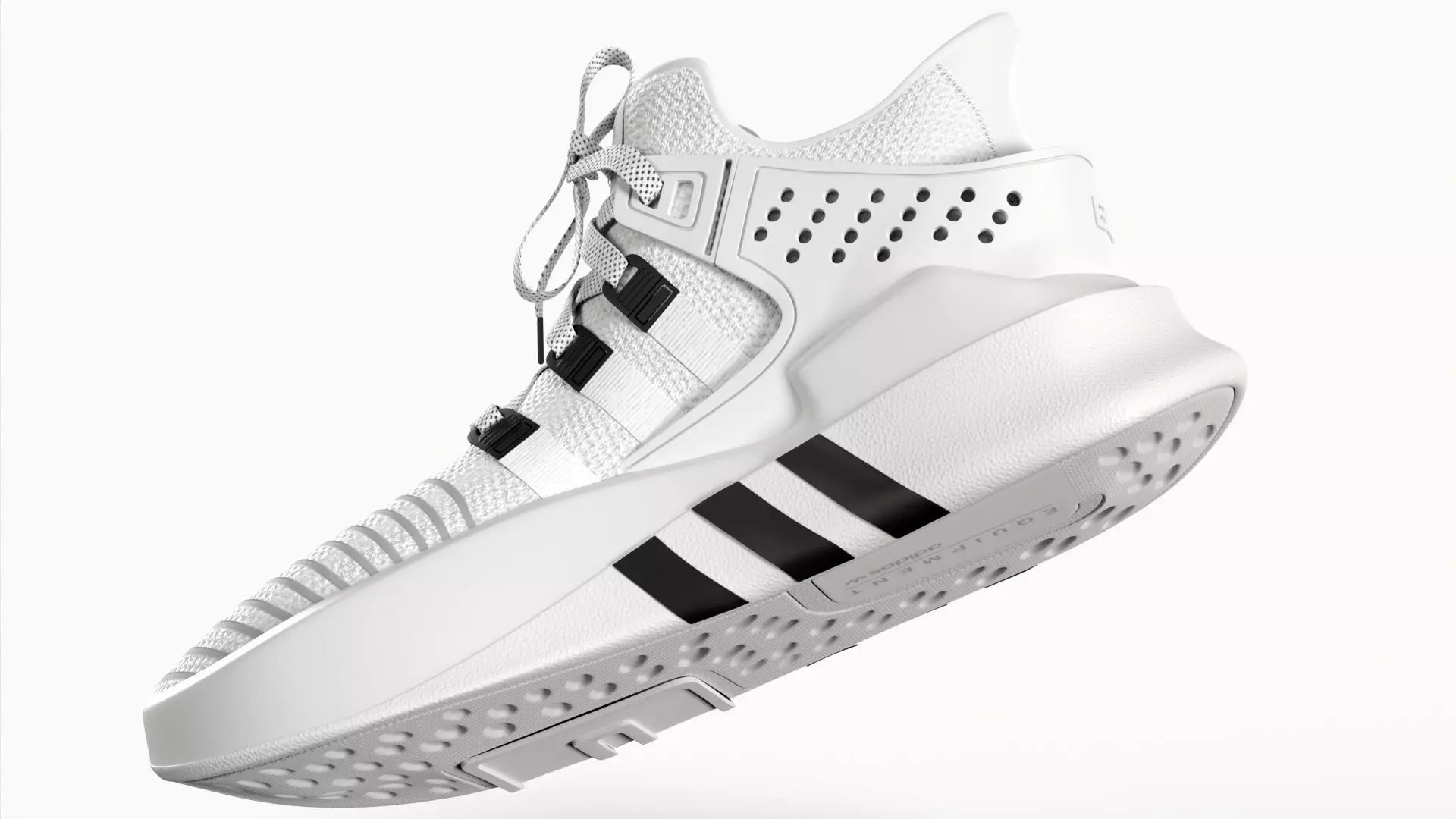 Adidas EQT Bask ADV White with 4K PBR Textures Low-poly 3D model_0