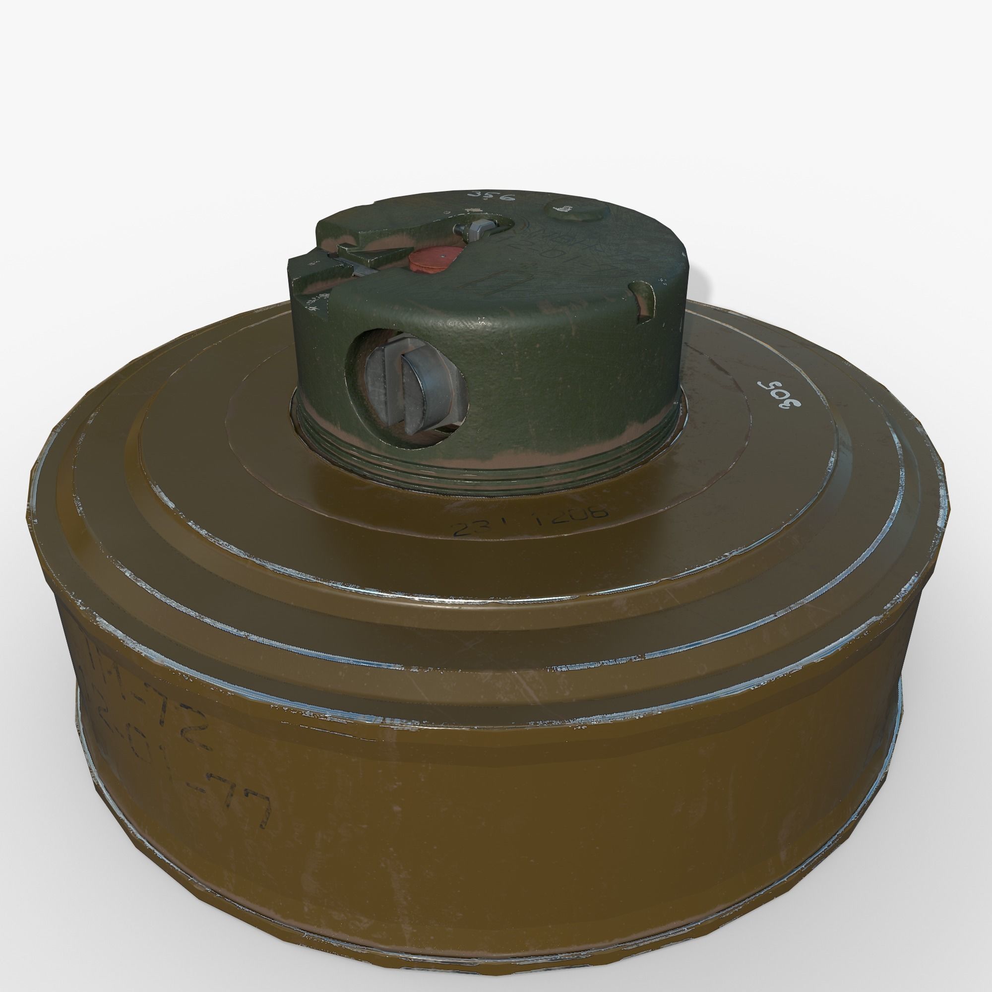 Mine TM-72 Low-poly 3D model_2
