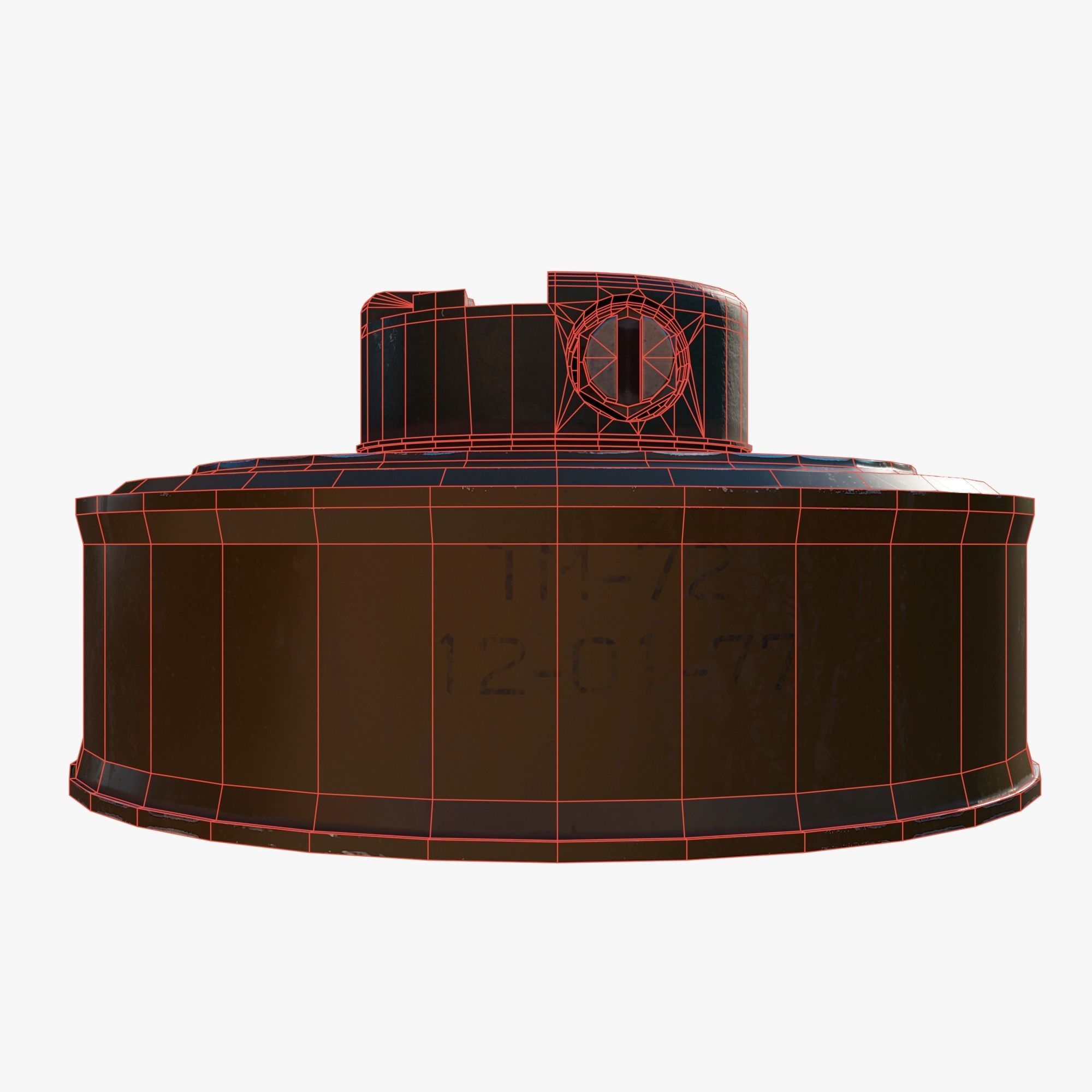 Mine TM-72 Low-poly 3D model_8