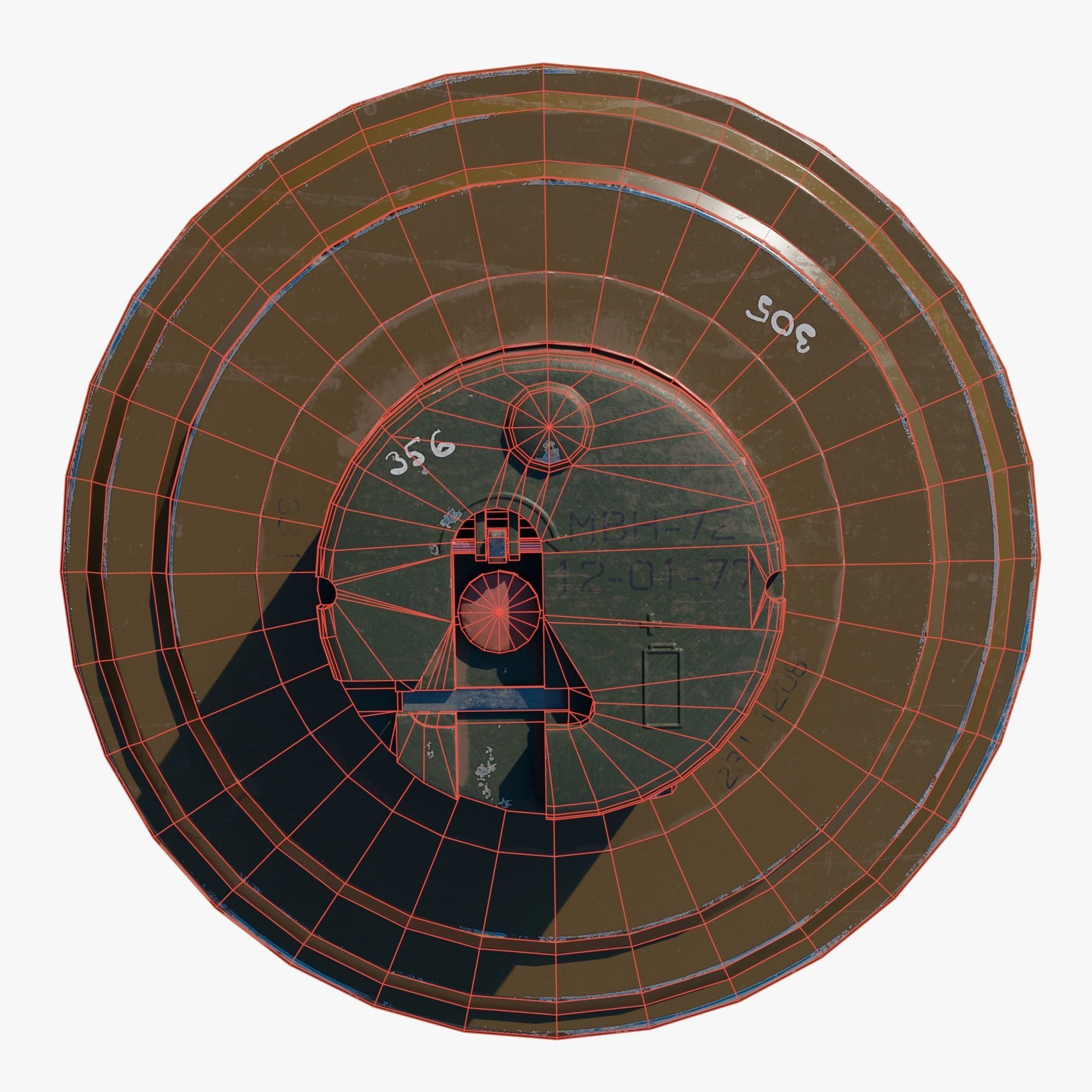 Mine TM-72 Low-poly 3D model_9