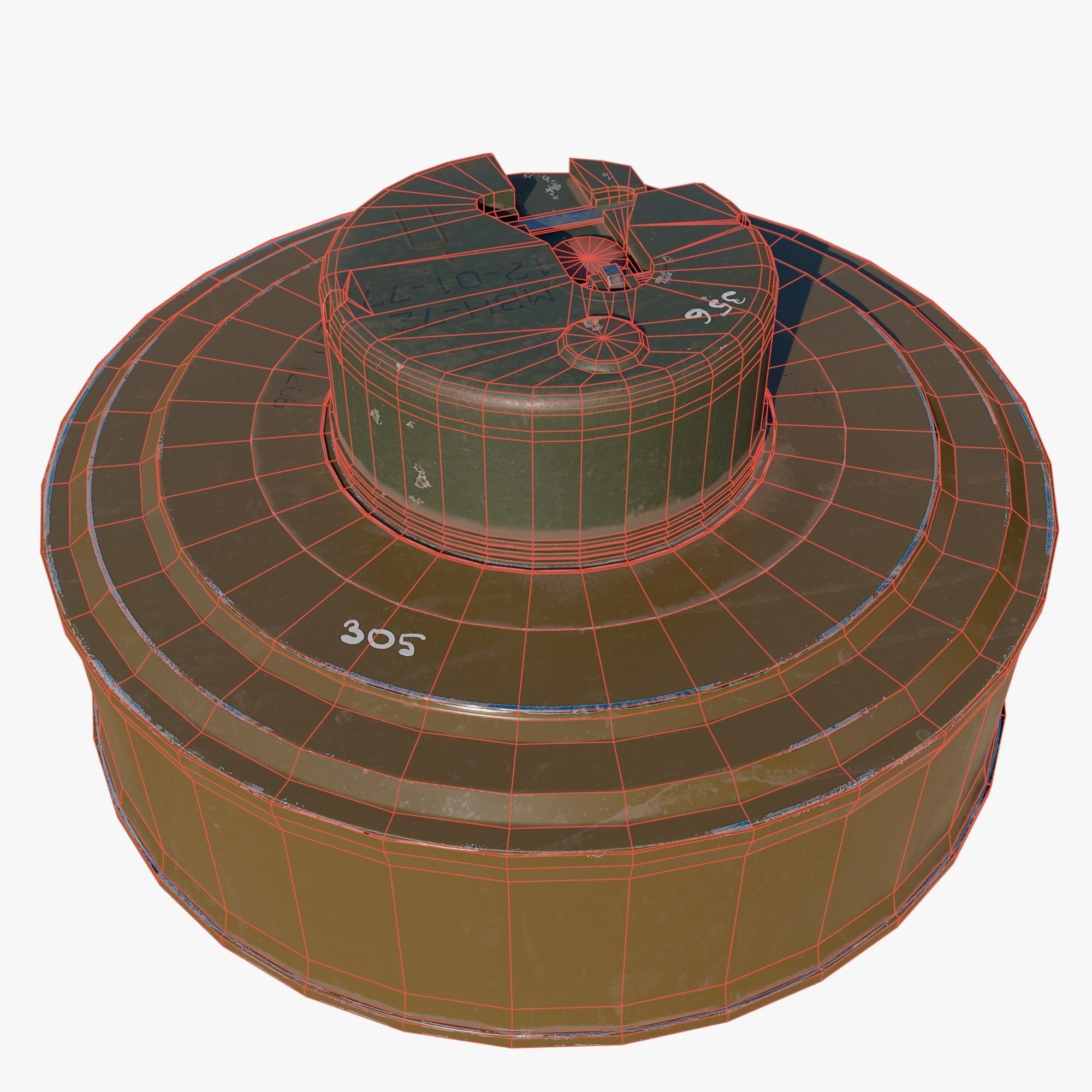 Mine TM-72 Low-poly 3D model_10