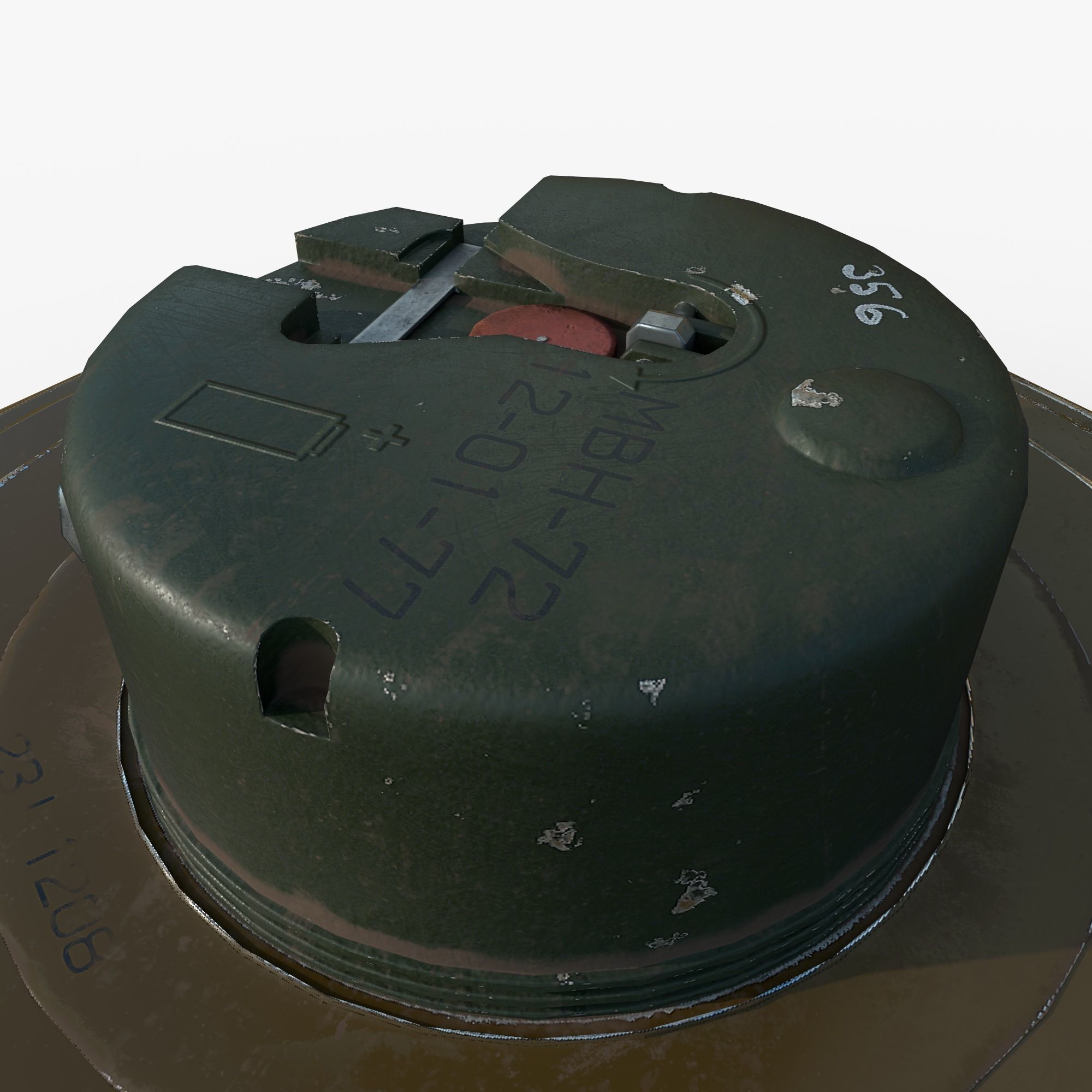 Mine TM-72 Low-poly 3D model_4