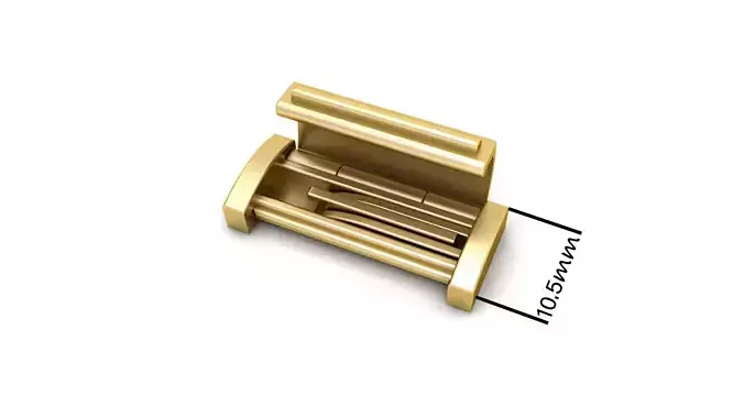 10 and half mm Plain Gold Lock Box for Jewelry