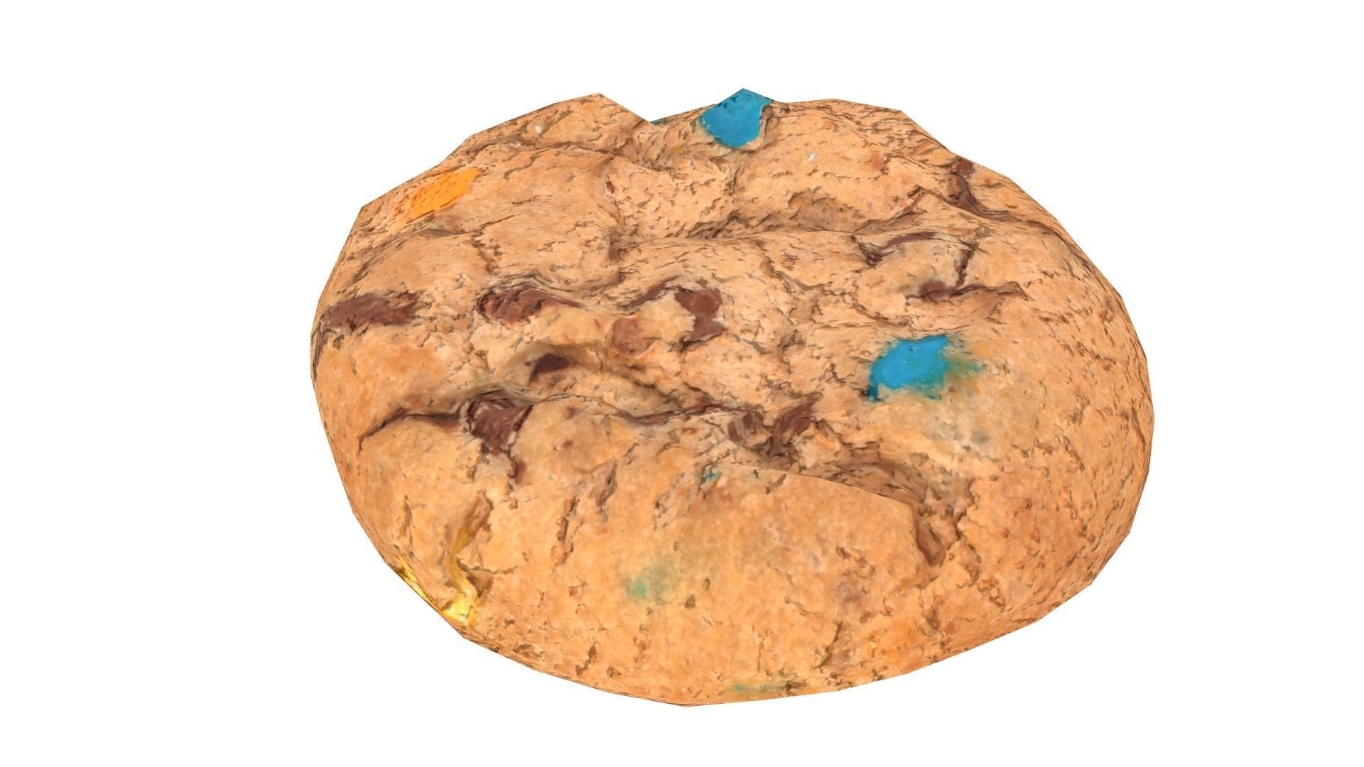 Colored Chip Cookie AR VR PBR Lowpoly with game ready 3d Model Low-poly 3D model_4