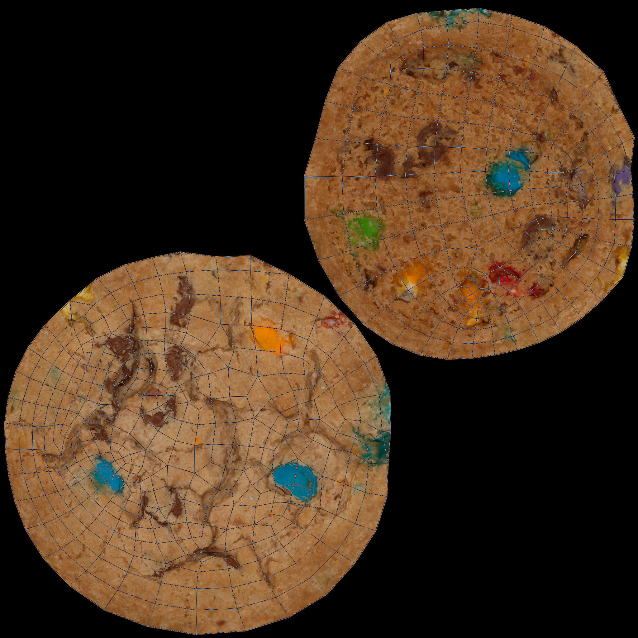 Colored Chip Cookie AR VR PBR Lowpoly with game ready 3d Model Low-poly 3D model_16