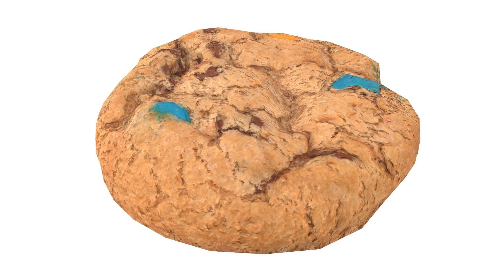 Colored Chip Cookie AR VR PBR Lowpoly with game ready 3d Model Low-poly 3D model_6