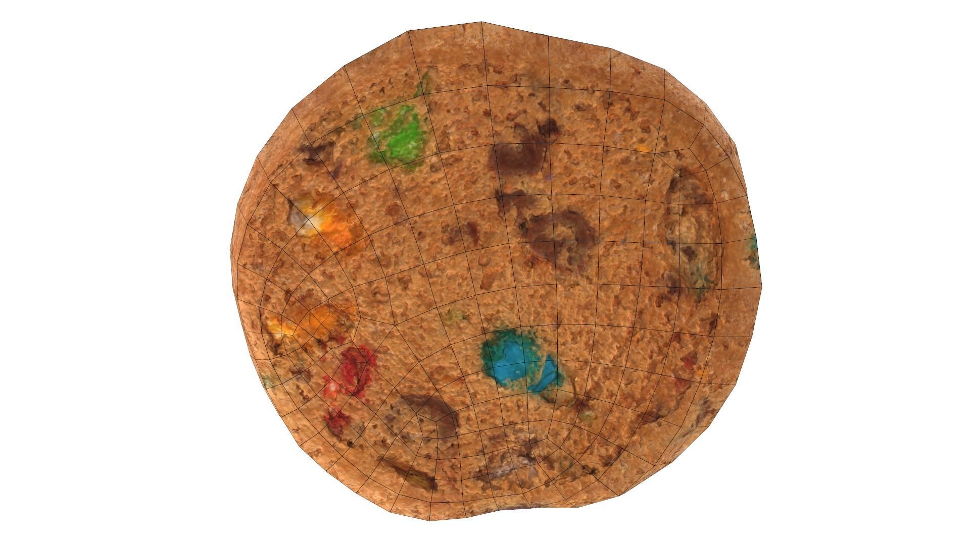 Colored Chip Cookie AR VR PBR Lowpoly with game ready 3d Model Low-poly 3D model_15